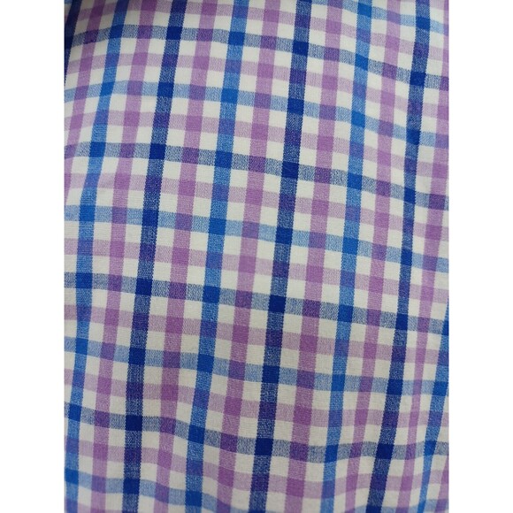 English Laundry Mens Checked Flip Cuff Multicolor white purple blue Sz 18 / XXL - Picture 5 of 11